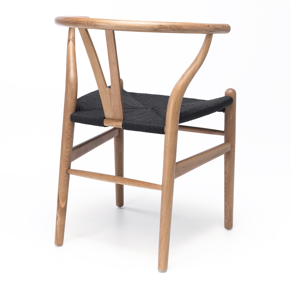 Wishbone Dining Chair - Natural w Black Rope